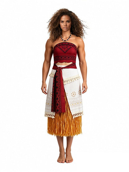 Moana Costume for Kids and Adults Disney Moana Cosplay Outfit Animated Island Princess Costumes 
