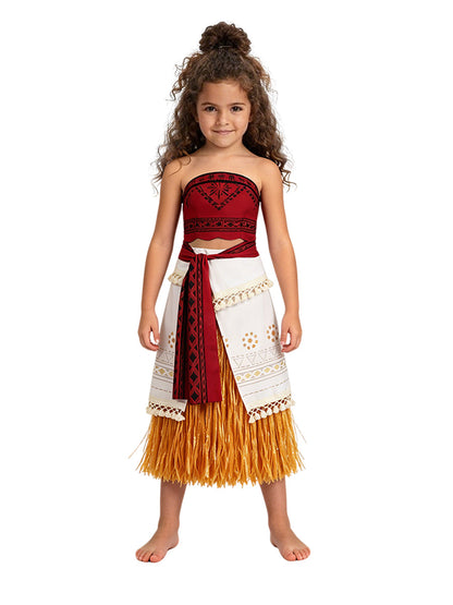 Moana Costume for Kids and Adults Disney Moana Cosplay Outfit Animated Island Princess Costumes 