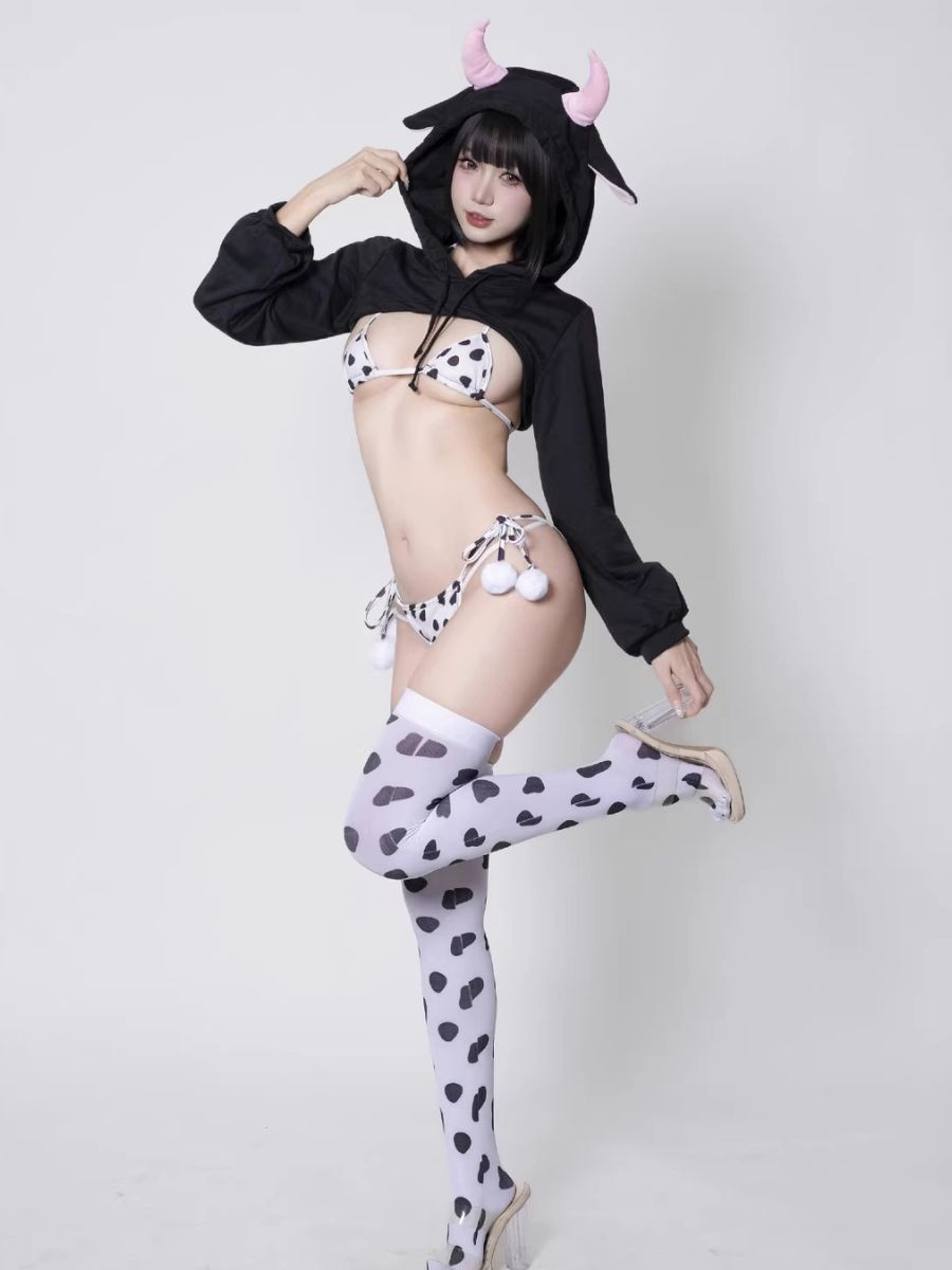 Kawaii Cow Bikini Cosplay Costume