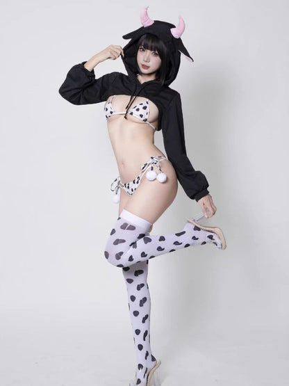 Kawaii Cow Bikini Cosplay Costume