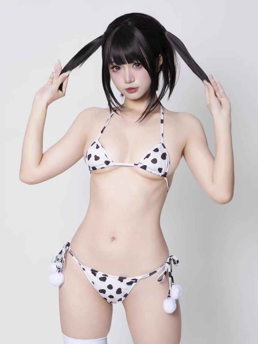 Kawaii Cow Bikini Cosplay Costume