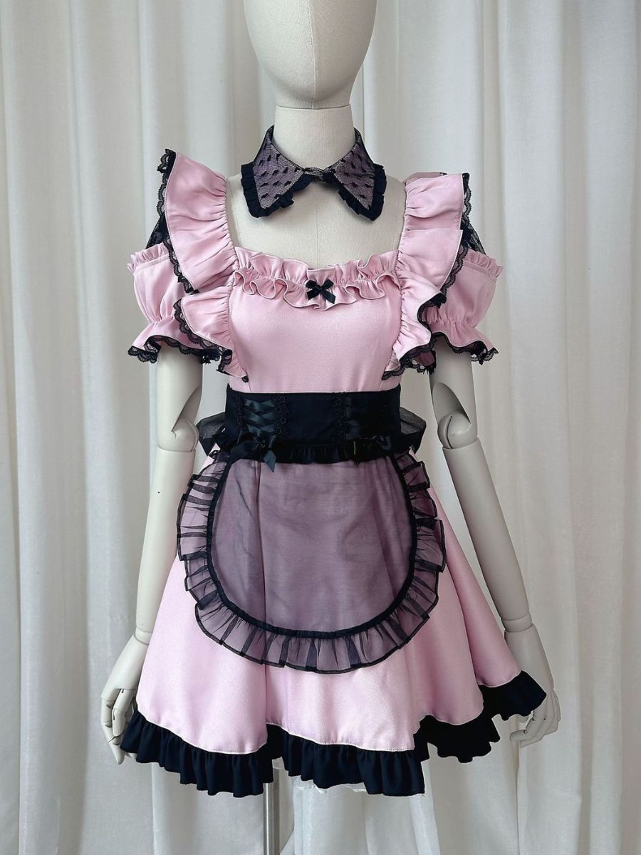 Kawaii Pink Lolita Maid Outfit