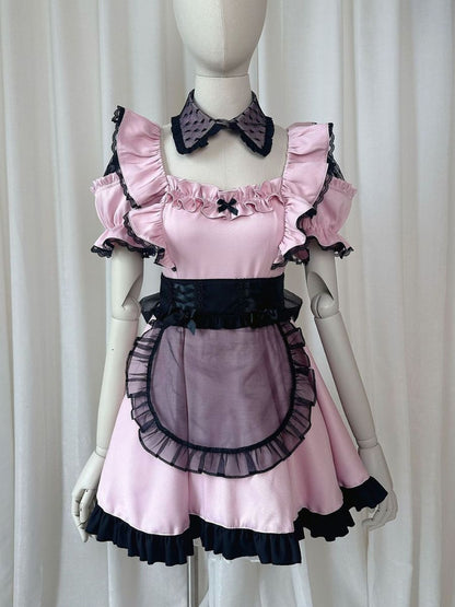 Kawaii Pink Lolita Maid Outfit