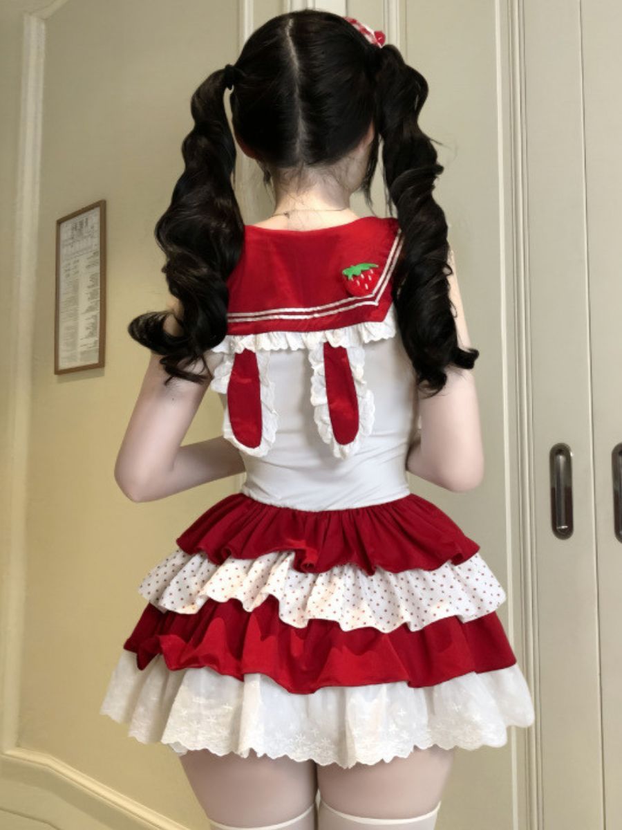 Kawaii Sailor Tiered Cosplay Dress