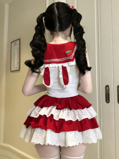 Kawaii Sailor Tiered Cosplay Dress