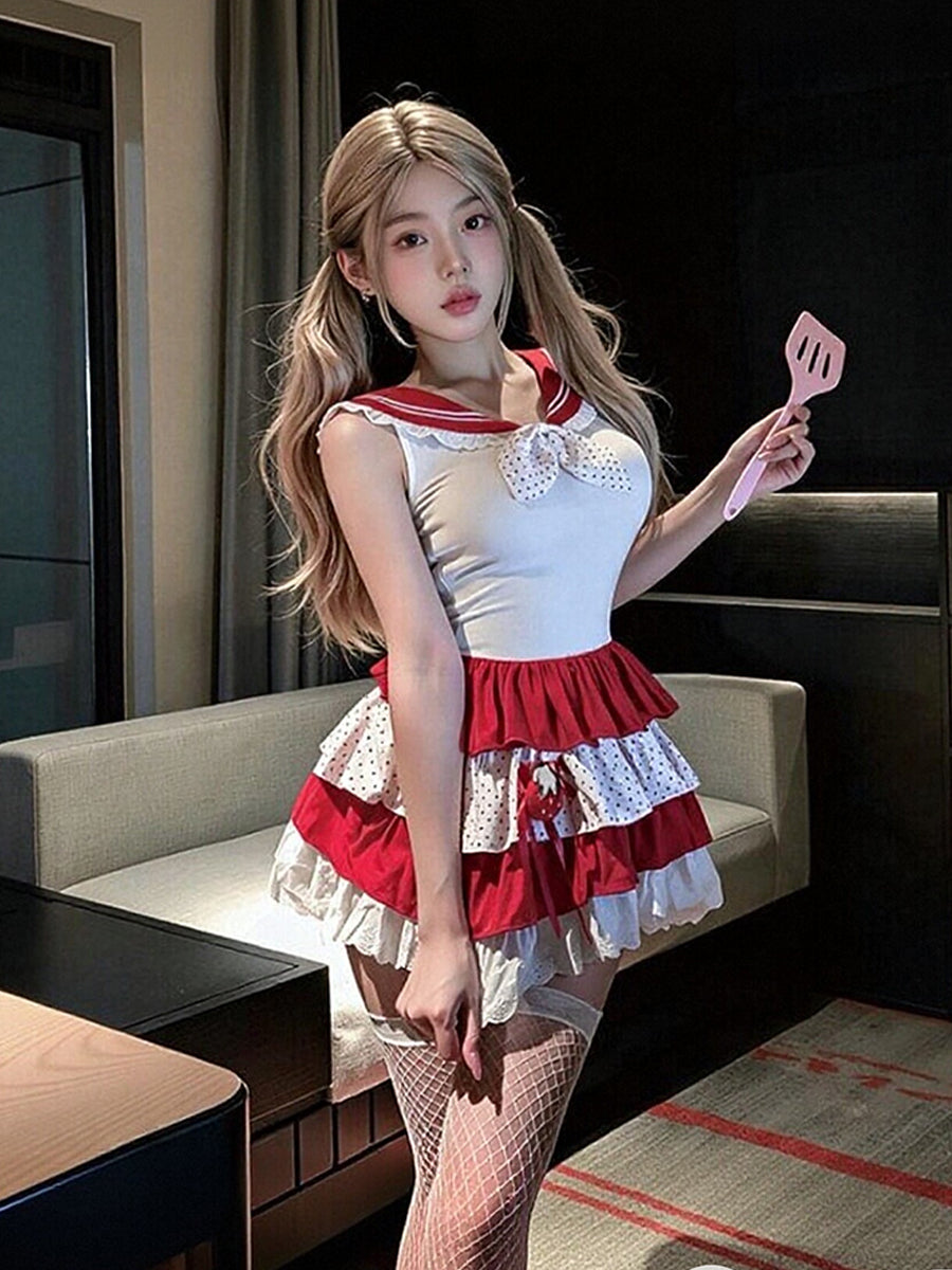 Kawaii Sailor Tiered Cosplay Dress