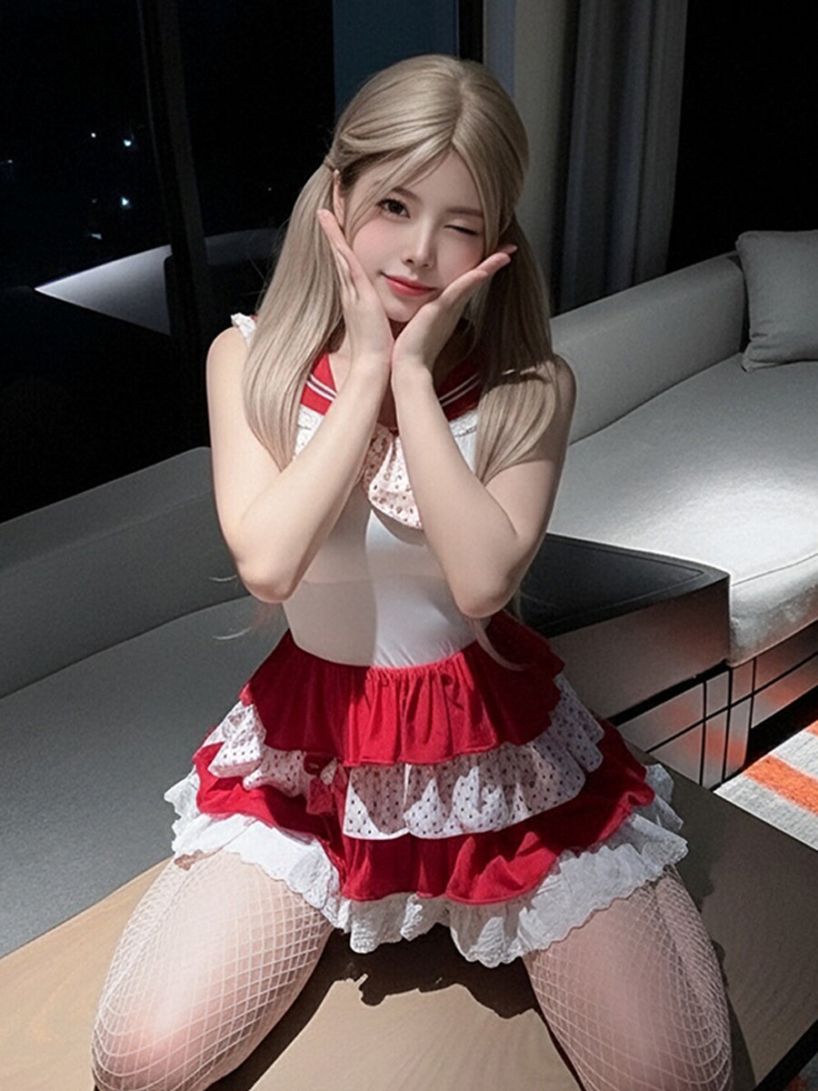 Kawaii Sailor Tiered Cosplay Dress