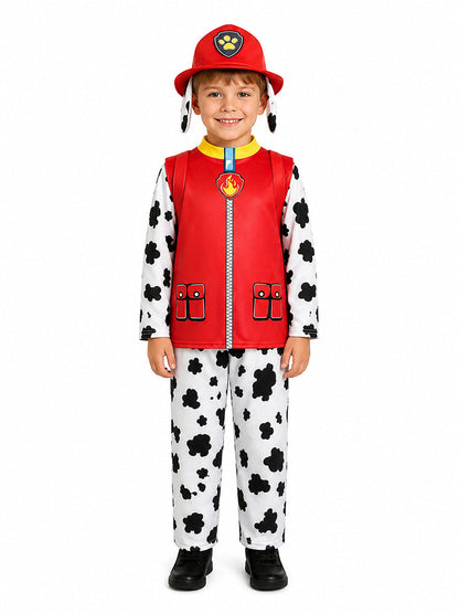 Boys Paw Patrol Marshall Costume Dalmatian Firefighter Cosplay Outfit 