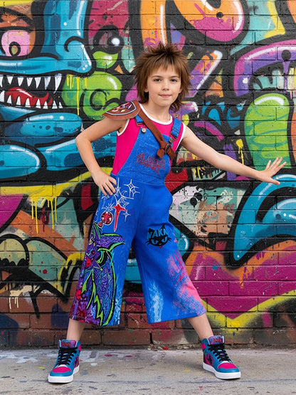 Kids Island Graffiti Overalls Set