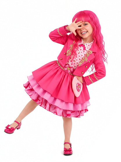 Kids Pink Heart Princess Costume