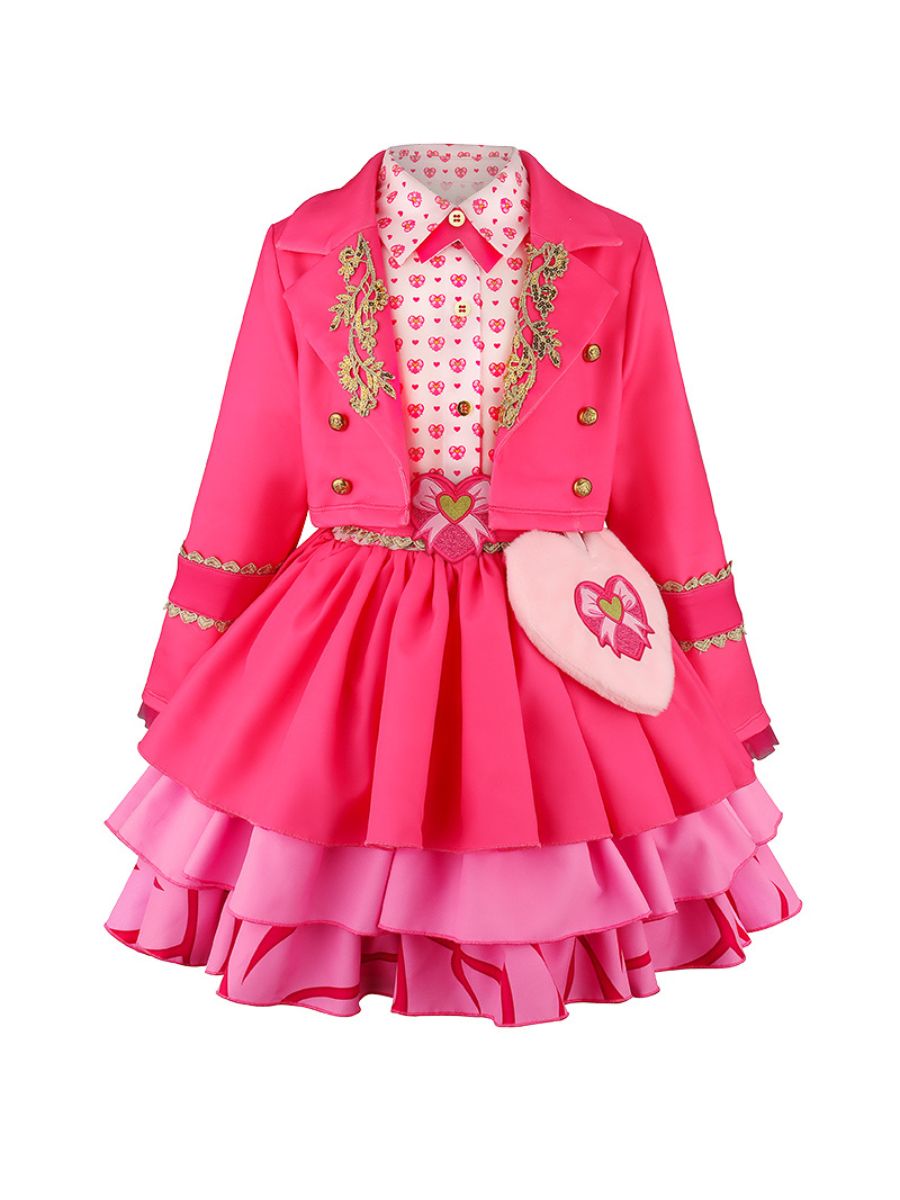 Kids Pink Heart Princess Costume