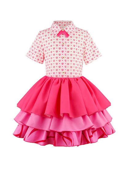 Kids Pink Heart Princess Costume
