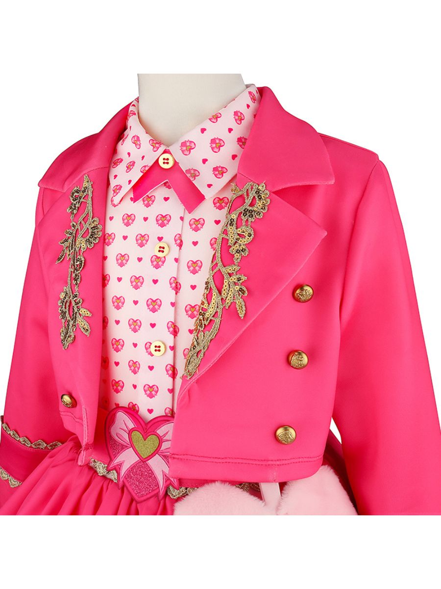 Kids Pink Heart Princess Costume
