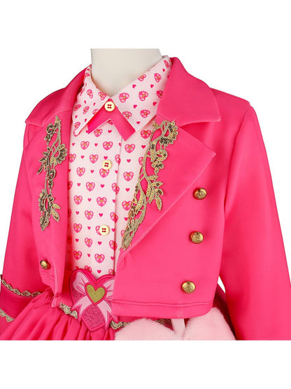 Kids Pink Heart Princess Costume