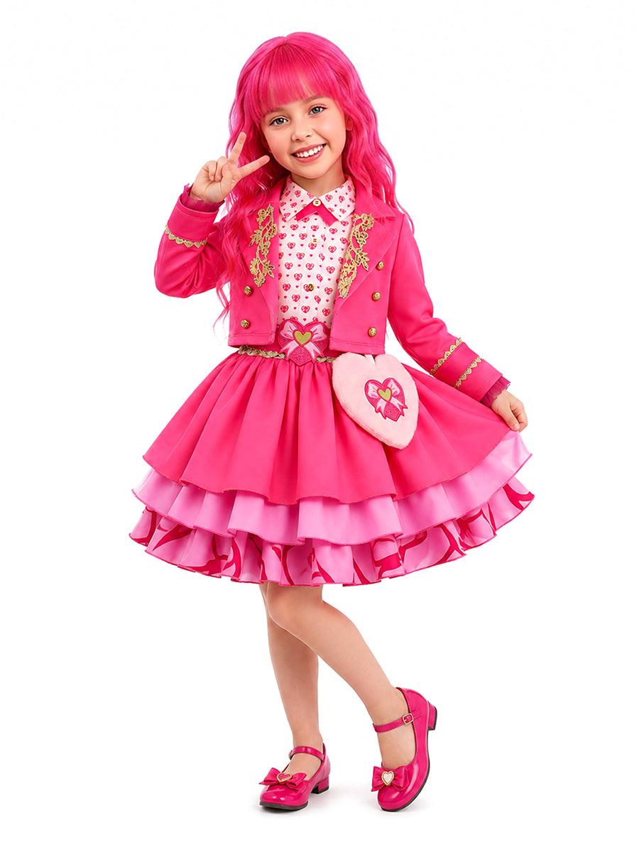 Descendants 5 Pink Costume for Kids Descendants Wicked Wonderland Princess Pink Cosplay Outfit