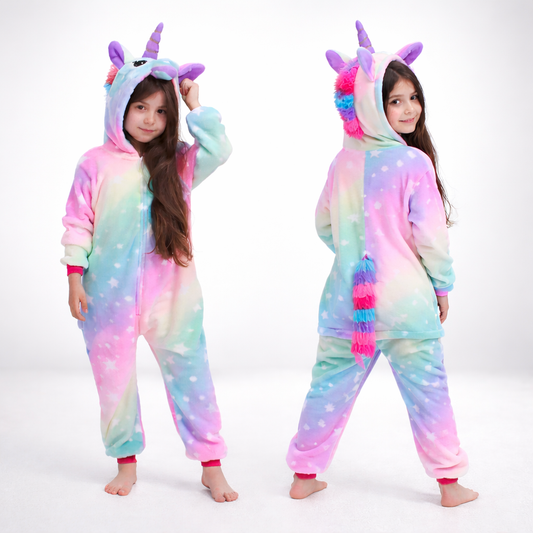 Magical Unicorn Fleece Onesie for Kids – Colorful and Super Soft