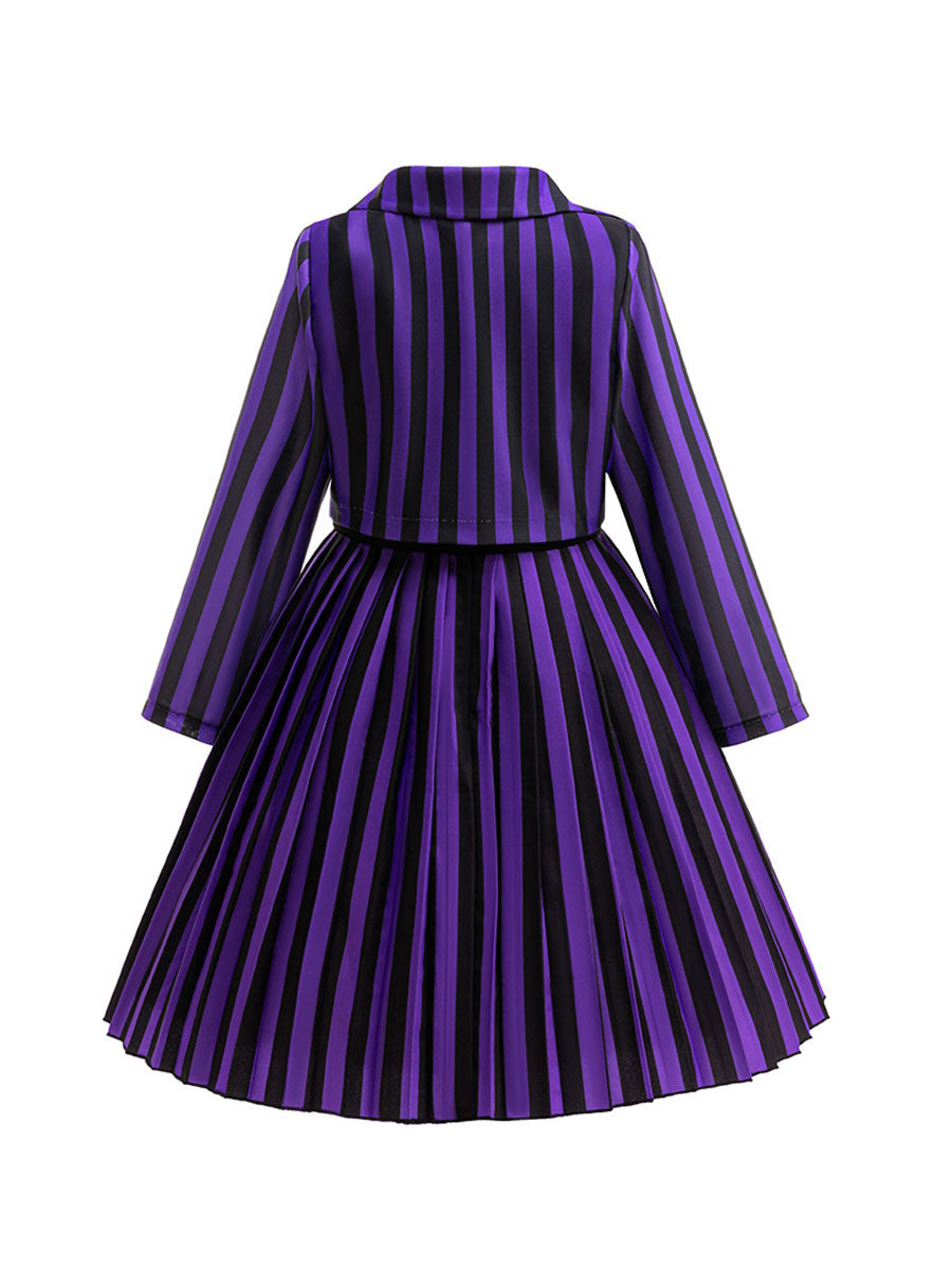 Gothic Striped Dress and Blazer