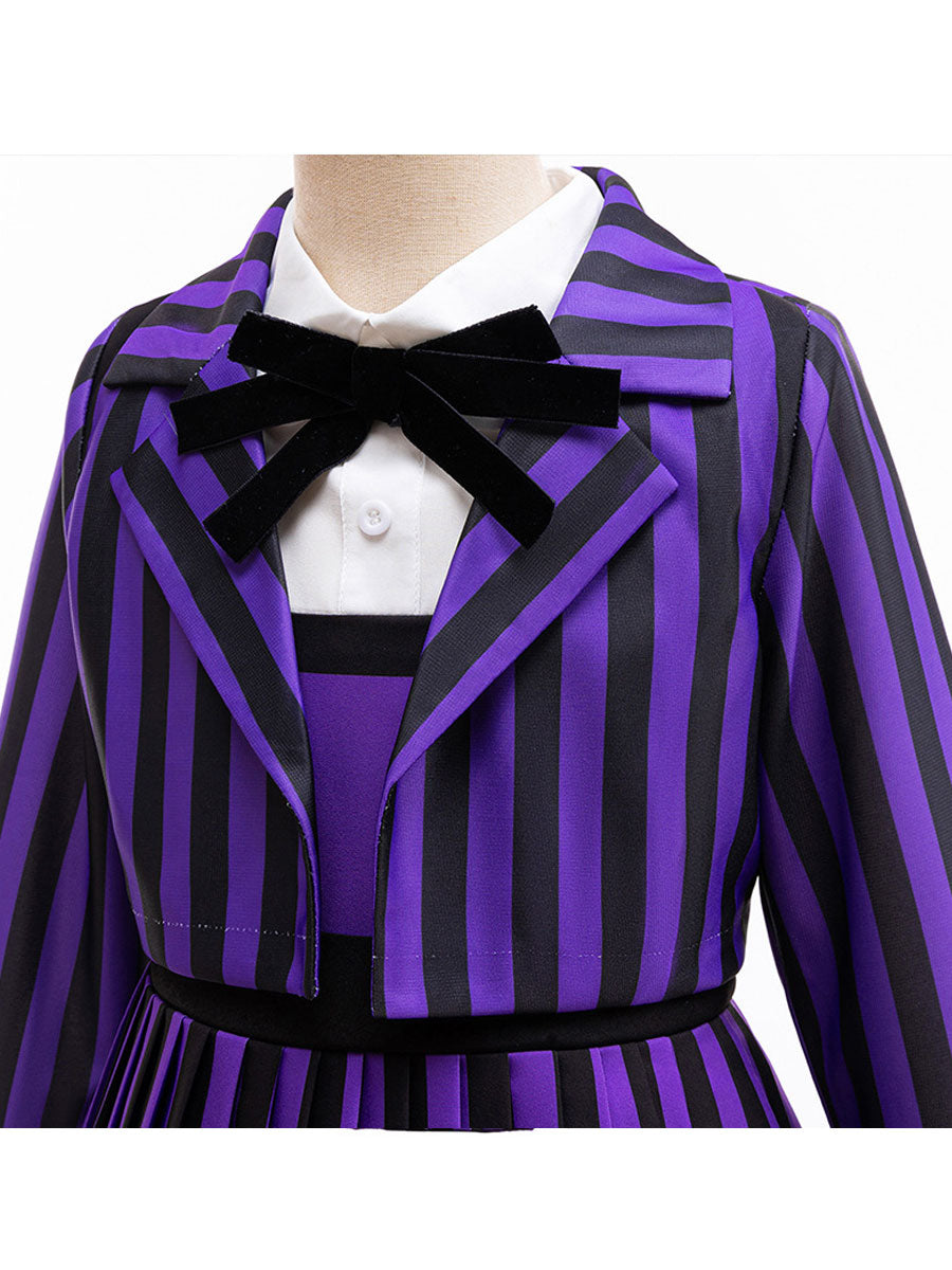 Gothic Striped Dress and Blazer