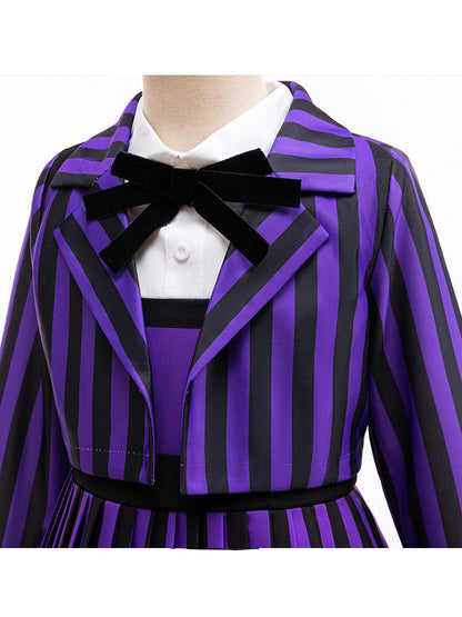 Gothic Striped Dress and Blazer