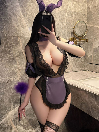 Lace Bunny Maid Cosplay Costume
