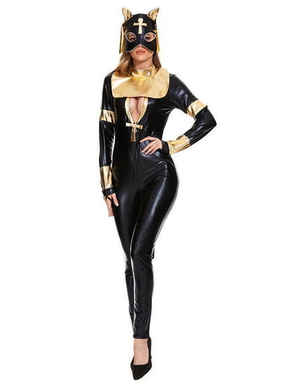 Faux Leather Catwomen Catsuit