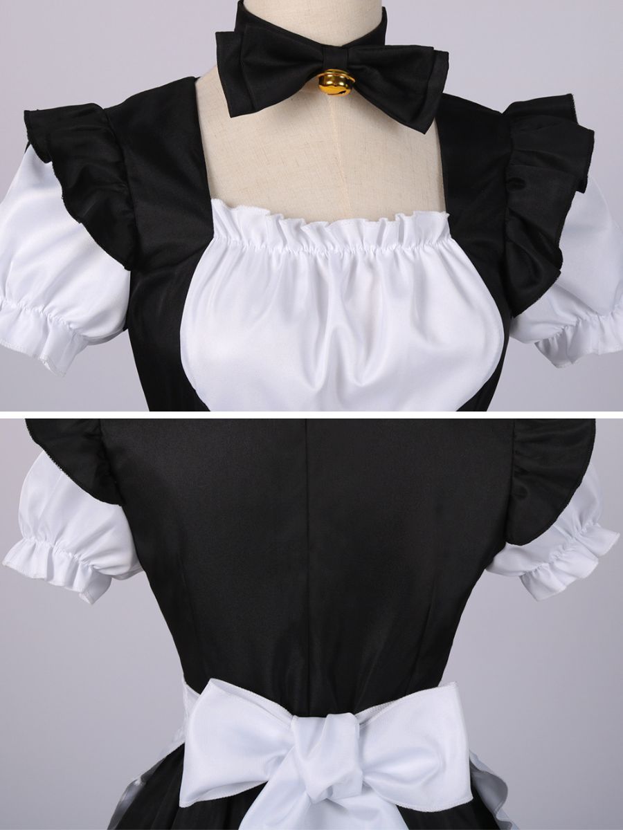 Lolita Style Ruffled Apron Maid Dress