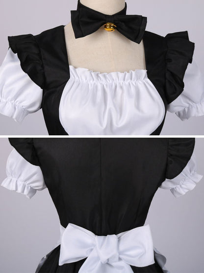 Lolita Style Ruffled Apron Maid Dress