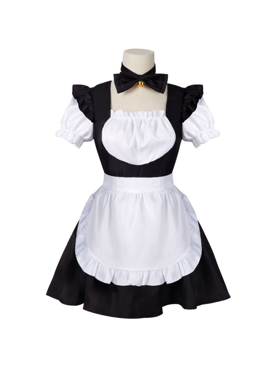 Lolita Style Ruffled Apron Maid Dress