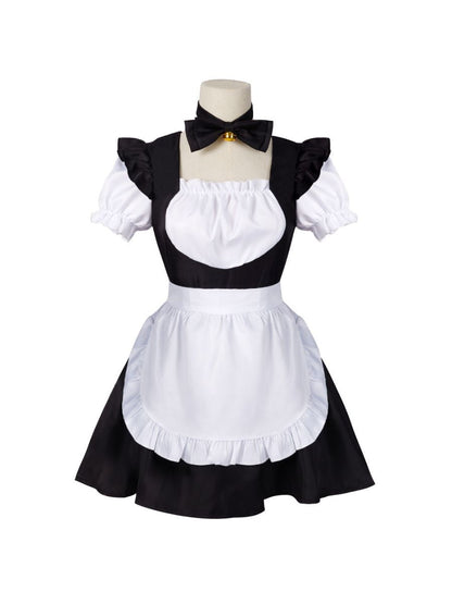 Lolita Style Ruffled Apron Maid Dress