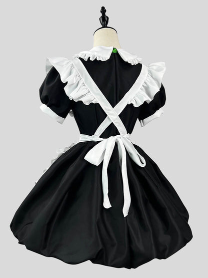 Plus Size Panda Printed Maid Costume