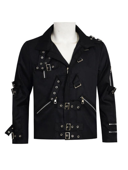 Men's Black Gothic Biker Jacket