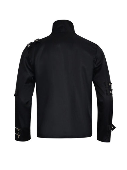 Men's Black Gothic Biker Jacket