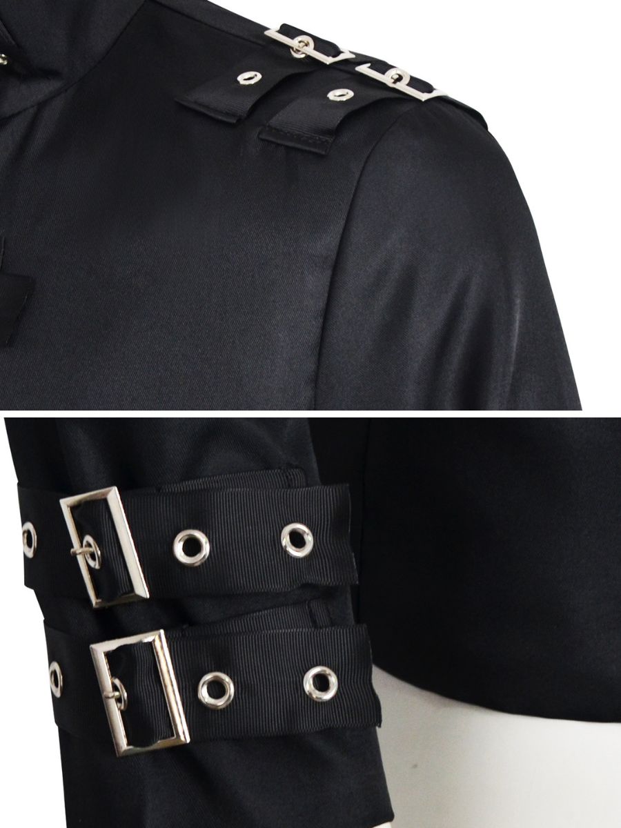 Men's Black Gothic Biker Jacket