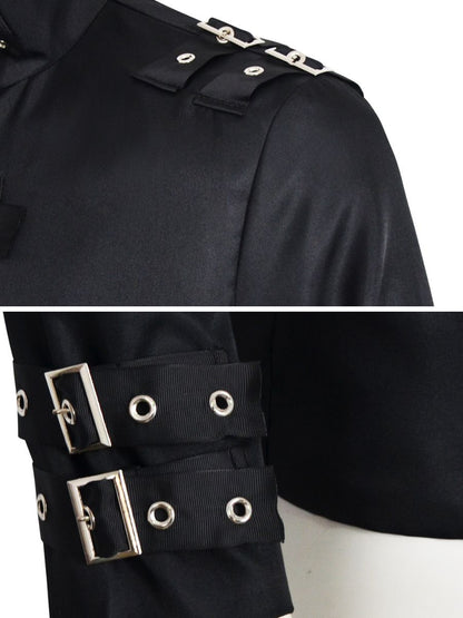 Men's Black Gothic Biker Jacket