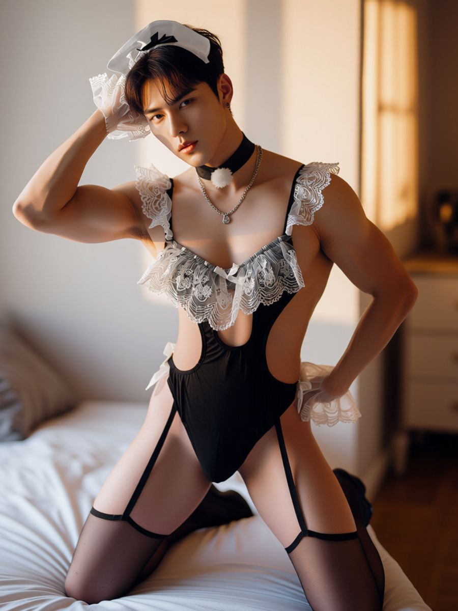 Men's Maid Teddy Lingerie Set