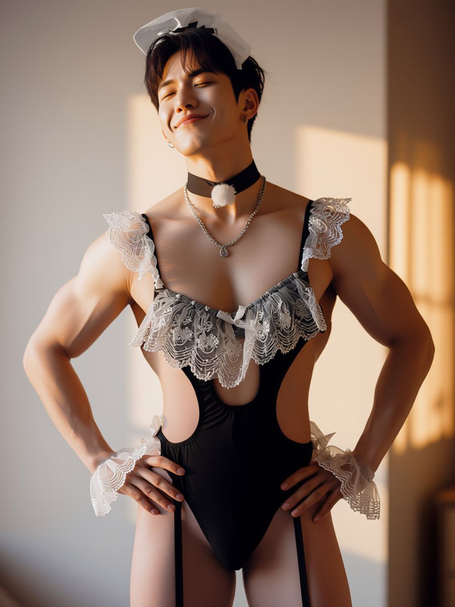Men's Maid Teddy Lingerie Set