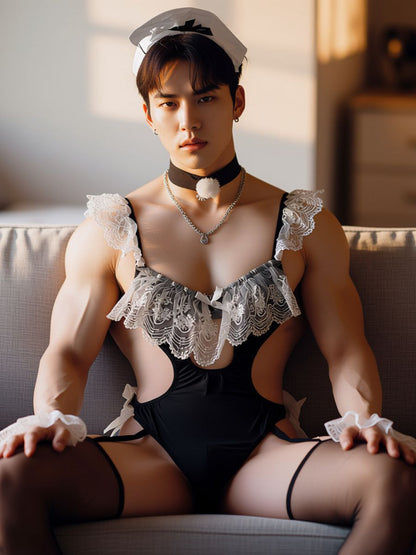 Men's Maid Teddy Lingerie Set
