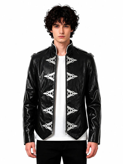 Michael Jackson V8 Jacket Black Faux Leather Pop King MJ Performance Costume