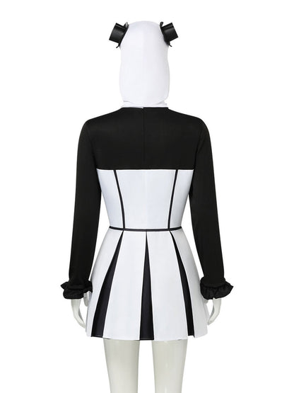 Monochrome Circus Clown Dress