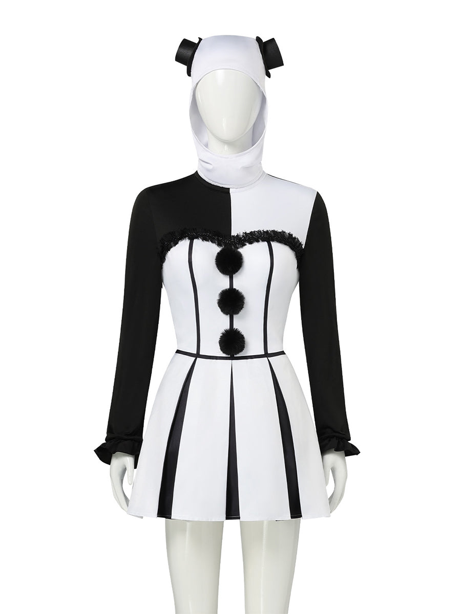 Monochrome Circus Clown Dress