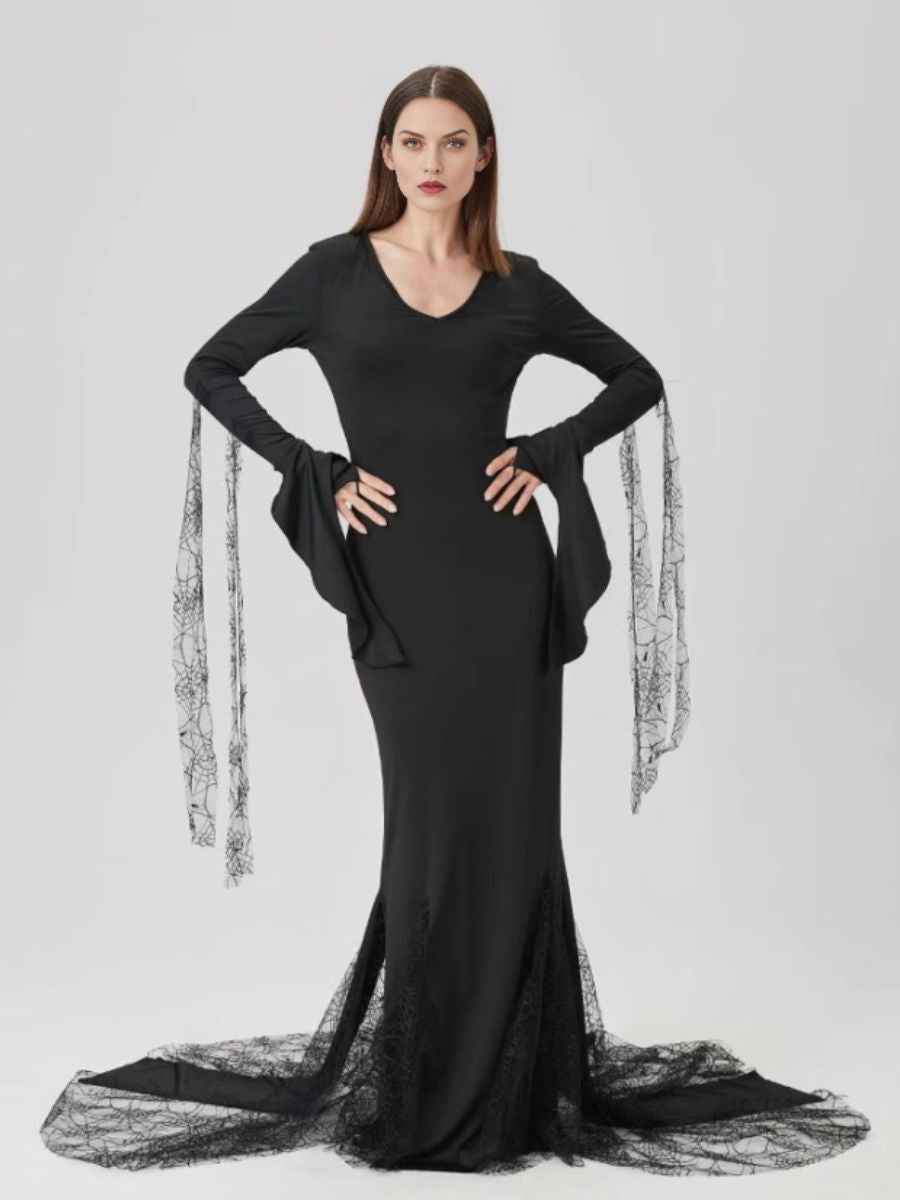 Black Witch Gothic Maxi Dress