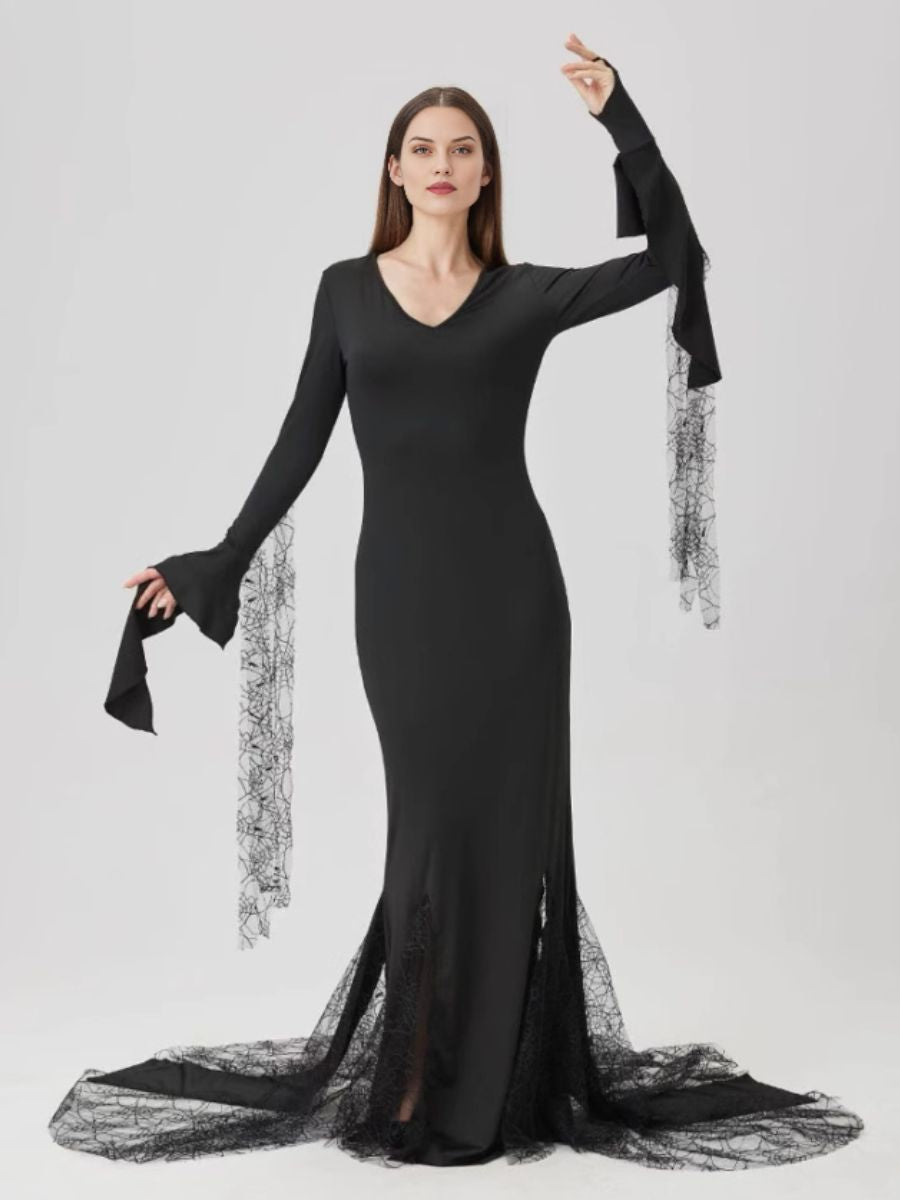 Black Witch Gothic Maxi Dress
