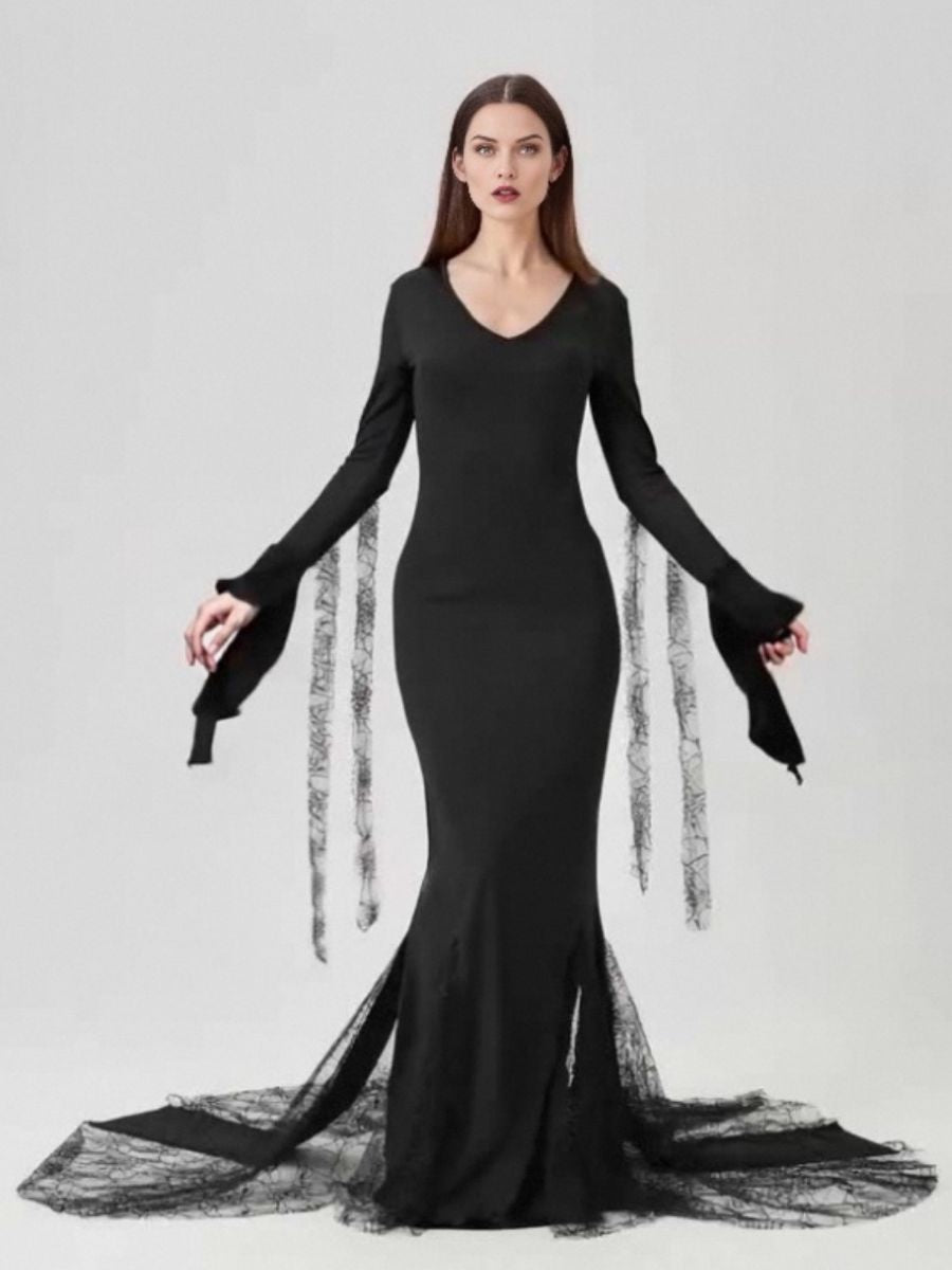 Black Witch Gothic Maxi Dress