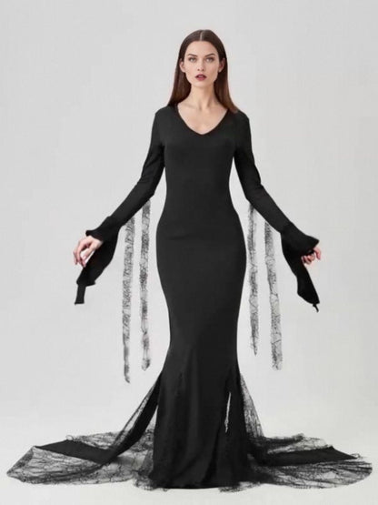 Black Witch Gothic Maxi Dress