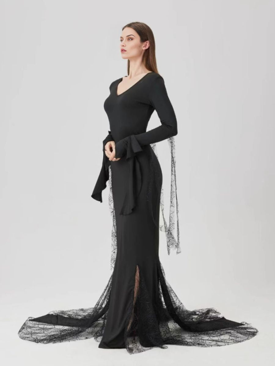 Black Witch Gothic Maxi Dress
