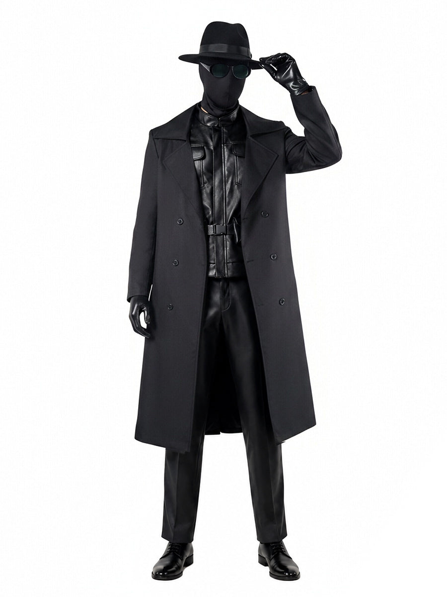 Spider Noir Costume Gothic Spider Superhero Cosplay Full Set Outfit 