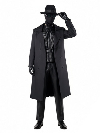 Spider Noir Costume Gothic Spider Superhero Cosplay Full Set Outfit 