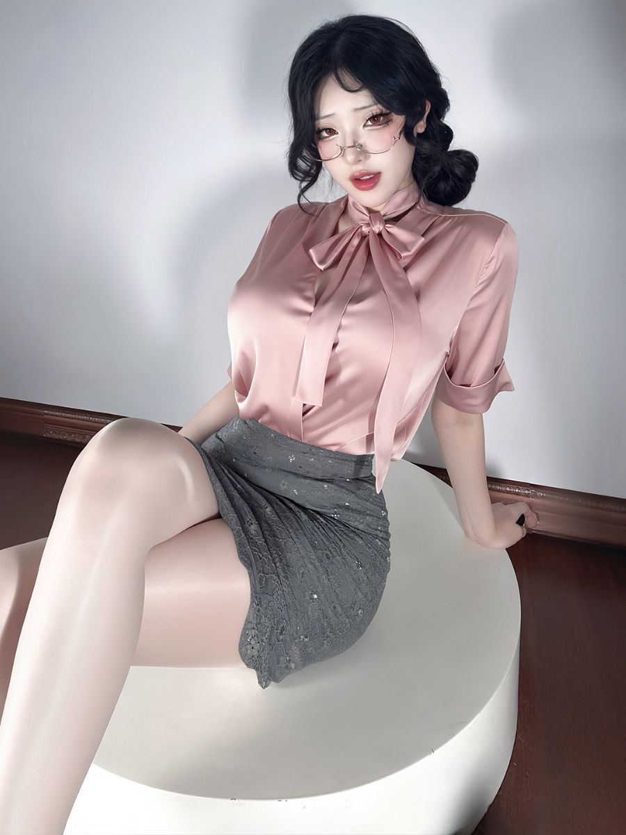 Office Lady Blouse and Lace Skirt