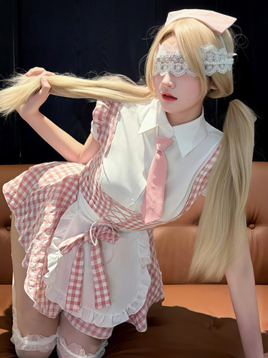 Pink Gingham Maid Costume