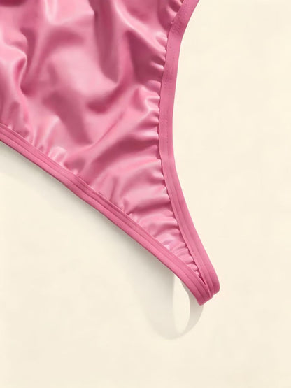 Pink Skull Cut Out Bodysuit